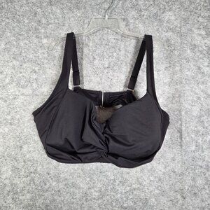 Lands' End Women's Biniki Swim Top Underwire Adjustable Straps Black  Sz 20W DDD